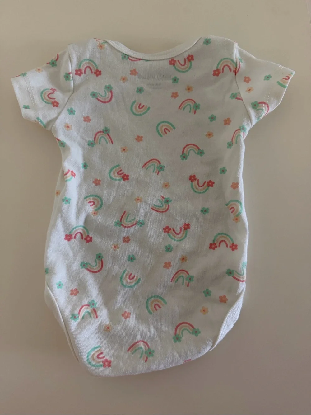 Coral Rainbow Graphic One-Piece Bodysuit - Kids 2 piece